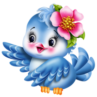 a sweet singing blue bird